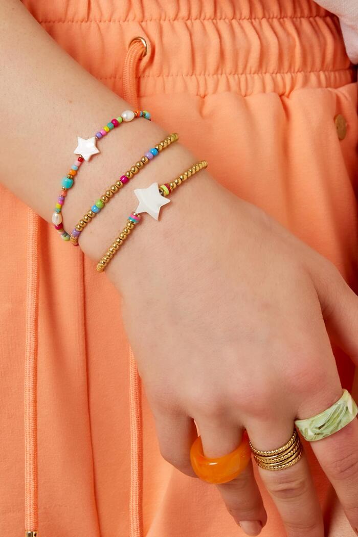Beads & Stars armband - #summergirls collection Goud Schelpjes Afbeelding2